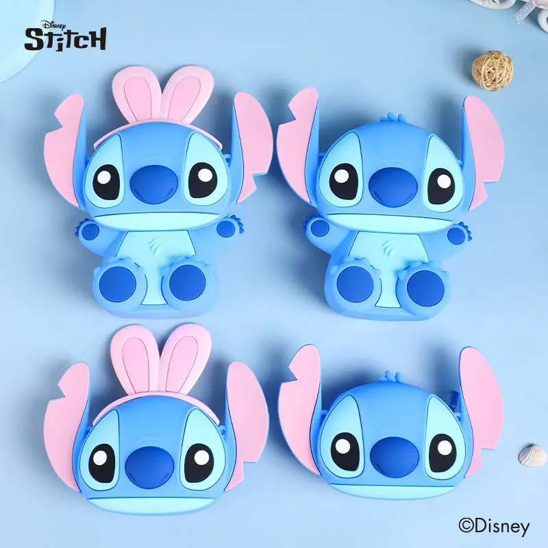 

Disney Cartoon Anime Stitch Backpack Cute Girls Silicone Coin Purse Children's Lilo Crossbody Bag New Phone Bag Birthday Gift