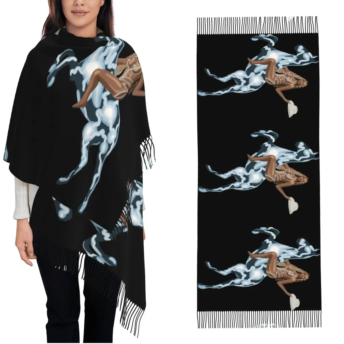 

Beyonce Renaissance World Tour Scarf for Women Fall Winter Pashmina Shawls and Wrap Concert Long Large Shawl Scarf Lightweight