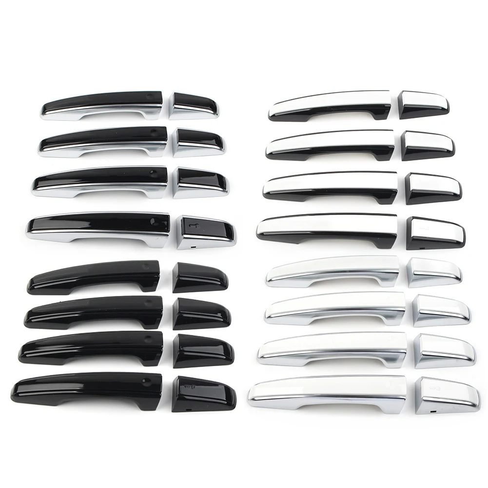 8Pcs/Set Car Door Handle Cover Trim Replacement Parts For Land Rover Range Rover Vogue Evoque Sport Discovery 5 L405 ABS Plastic