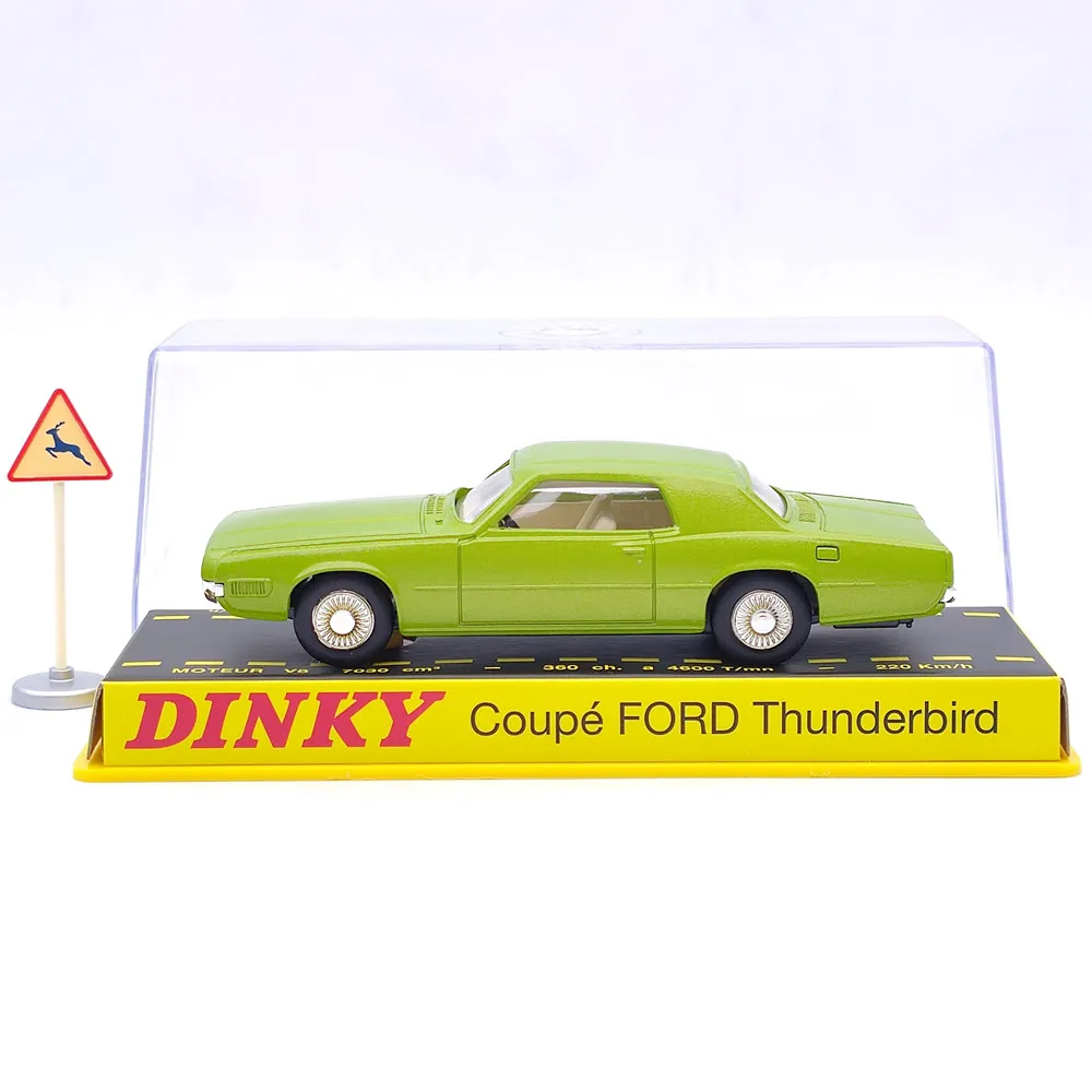 1/43 Atlas Dinky toys 1419 COUPE THUNDERBIRD Green Diecast Models Toys car Gift Collection