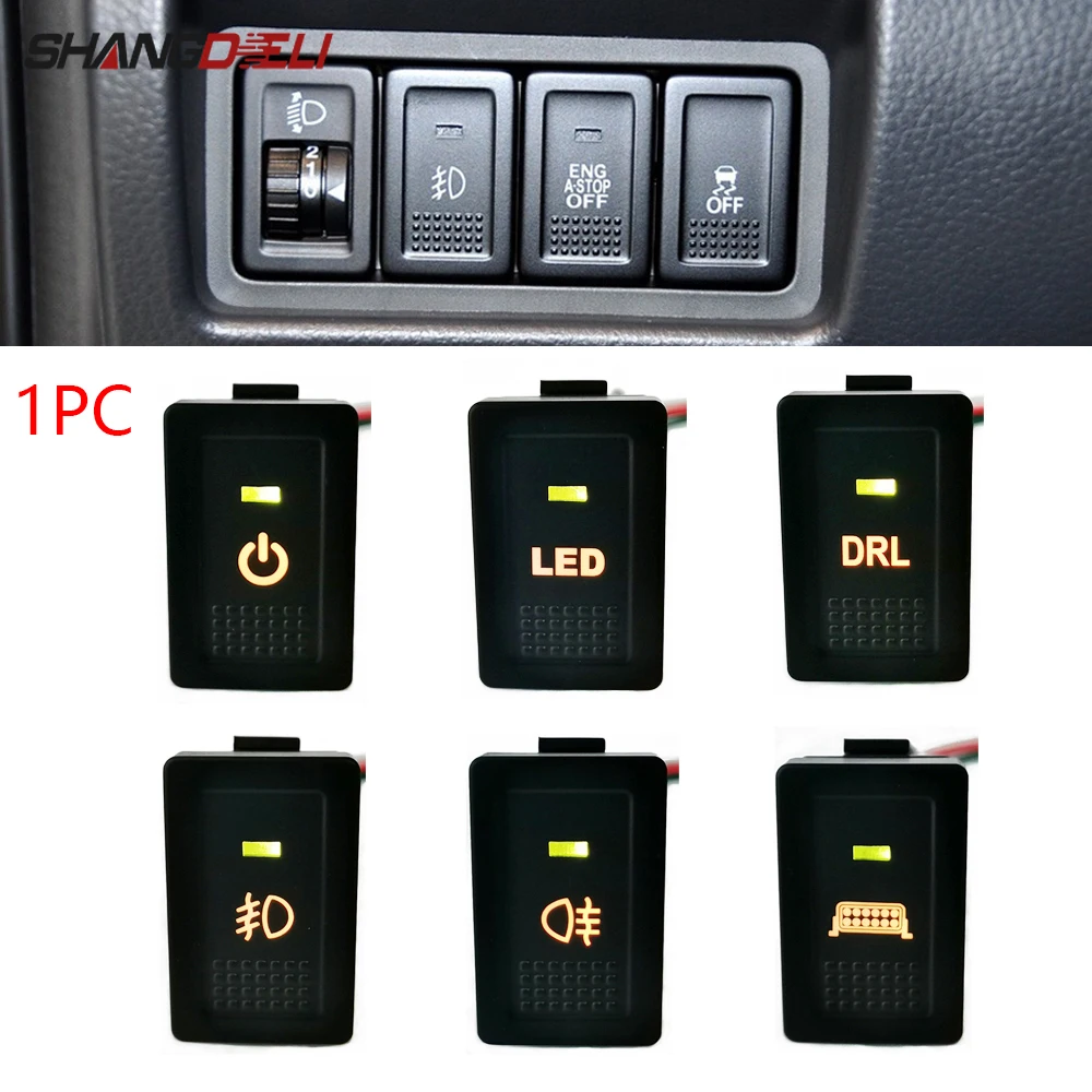 Przycisk włączania i wyłączania przednich tylnych świateł przeciwmgielnych LED DRL do Suzuki SX4 Swift Grand Vitara 2006 - 2012