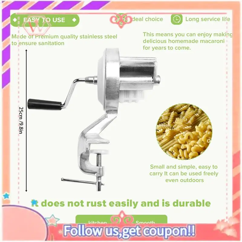 

Upgraded Manual Macaroni Maker Cavatelli Maker Machine For Authentic Italian Pasta 1 Piece