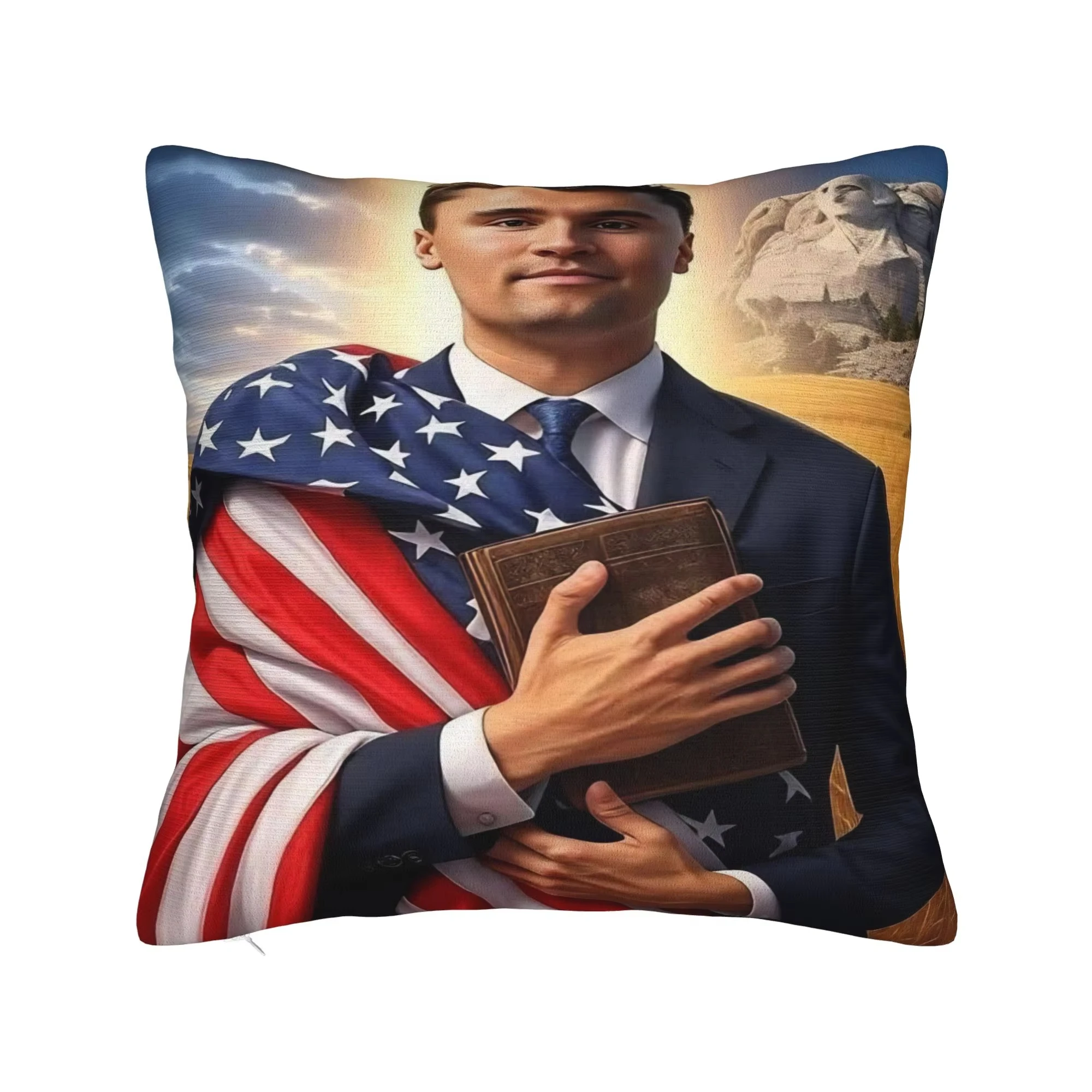 Dubbelzijdige Charlie Kirk R.I.P kussensloop, vintage zachte kussensloop voor bank en slaapkamer decor