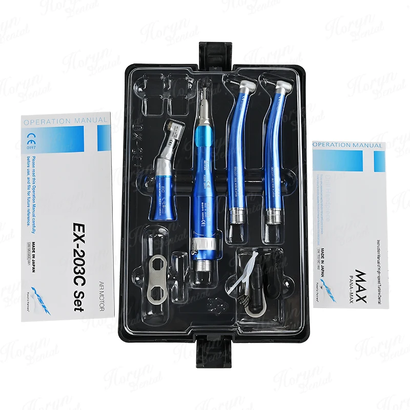 den tal Student Kits 2 pcs  High Speed MAX Handpiece without Light /1 Set External Water Spray den tal Low Speed Handpieces Kit