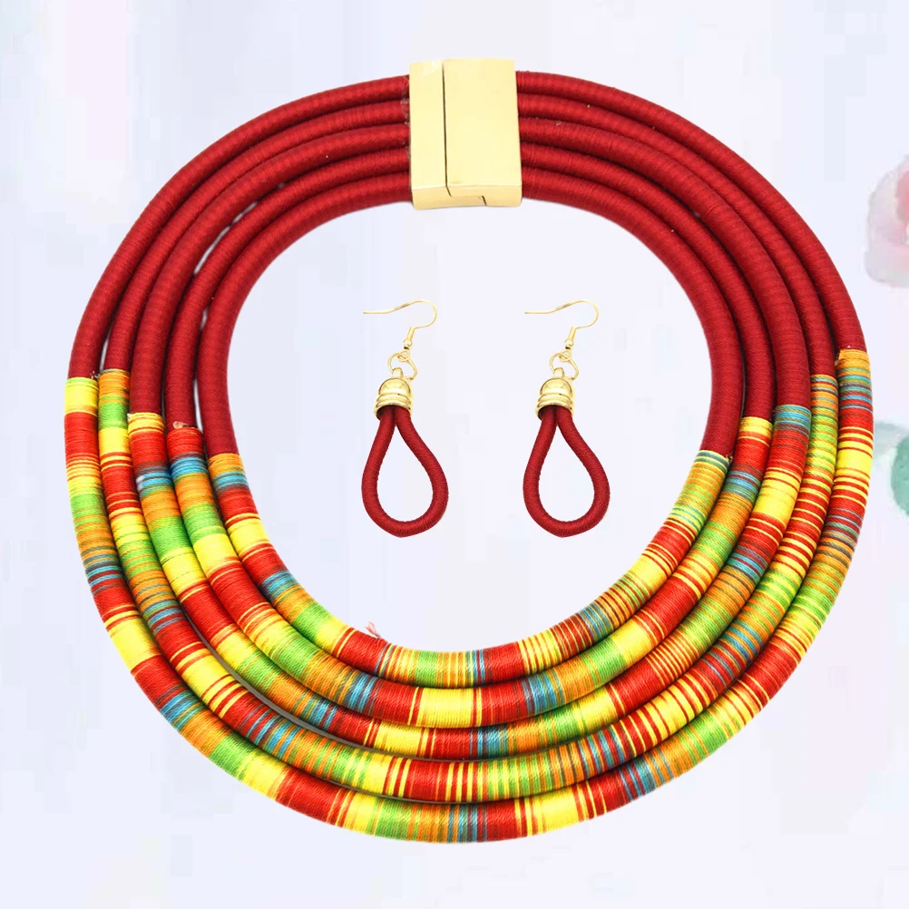 

Beaded Necklace for Women Set Choker Necklaces Woman Multilayer to Weave Women's Chunky Jewelry Kit