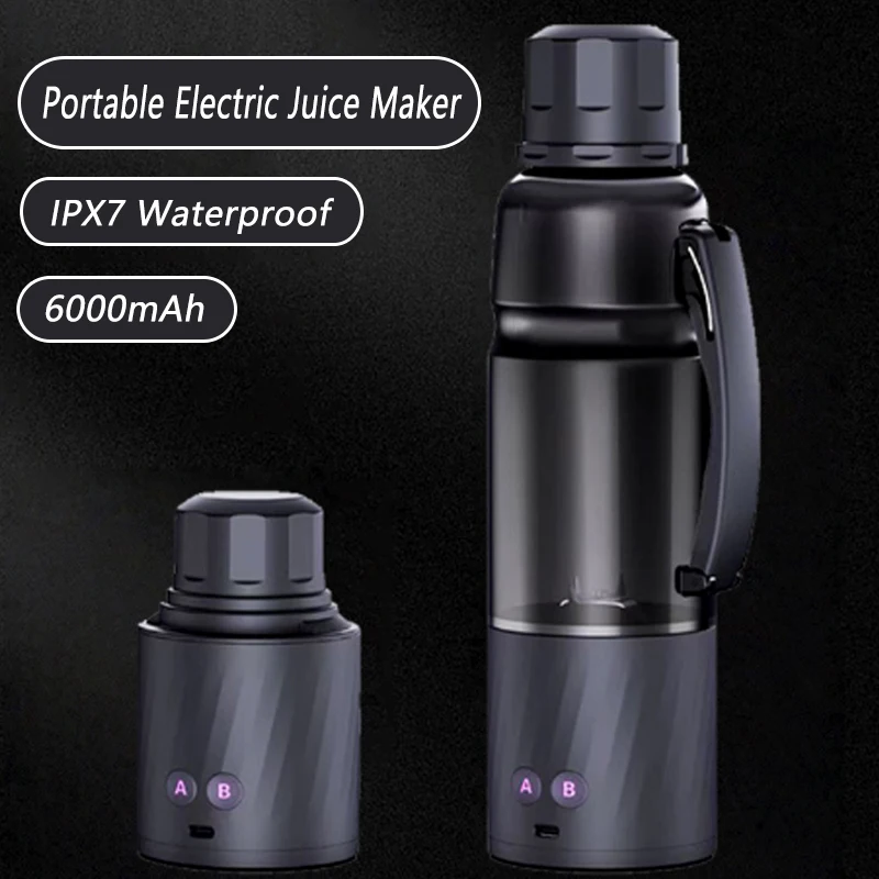 New Portable Juicer Large Household Capacity Electric Juice Cup Multifunctional Freshly Squeezed Small Juicer Automatic 6000mAh