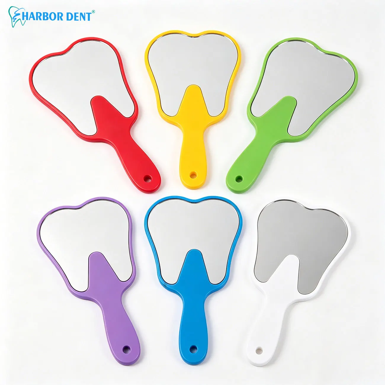 1 Stück Zahnarztspiegel Unzerbrechlicher Mundspiegel aus Kunststoff Leichter Schminkspiegel Zahnförmiges Dentalzubehör Zahnarztwerkzeuge