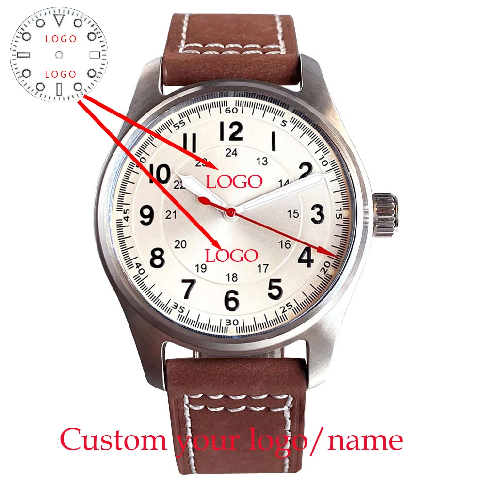 Orologi meccanici automatici personalizzati da uomo per NH34 NH35 NH36 ETA2824 PT5000 Miyota 8215 Vetro zaffiro