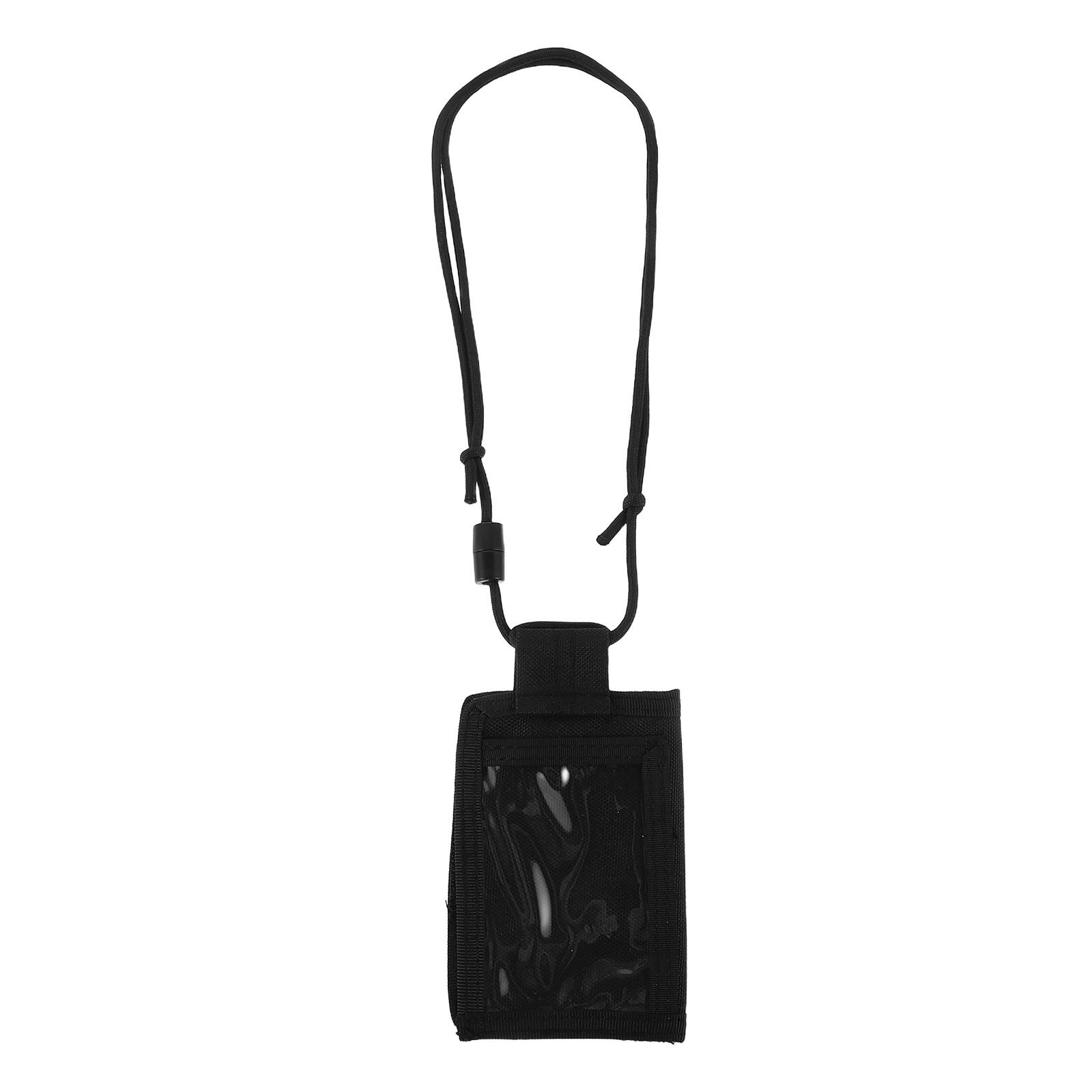 

1PC Outdoor Waterproof Certificate Bag Black Credit Card Holder Travel Lanyard ID Badge Wallet Portable PVC Bank Work School