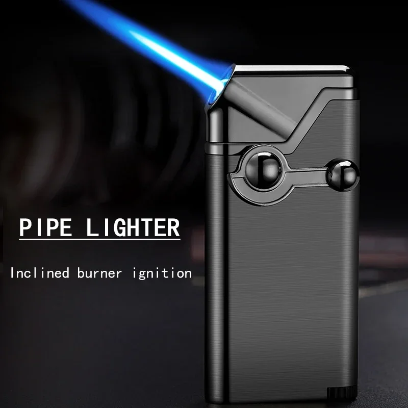 

Metal Rocker Cigarette Lighter Butane Gas Lighters Windproof Blue Flame Jet Torch Lighter Cigar Smoking Accessories Gift For Men