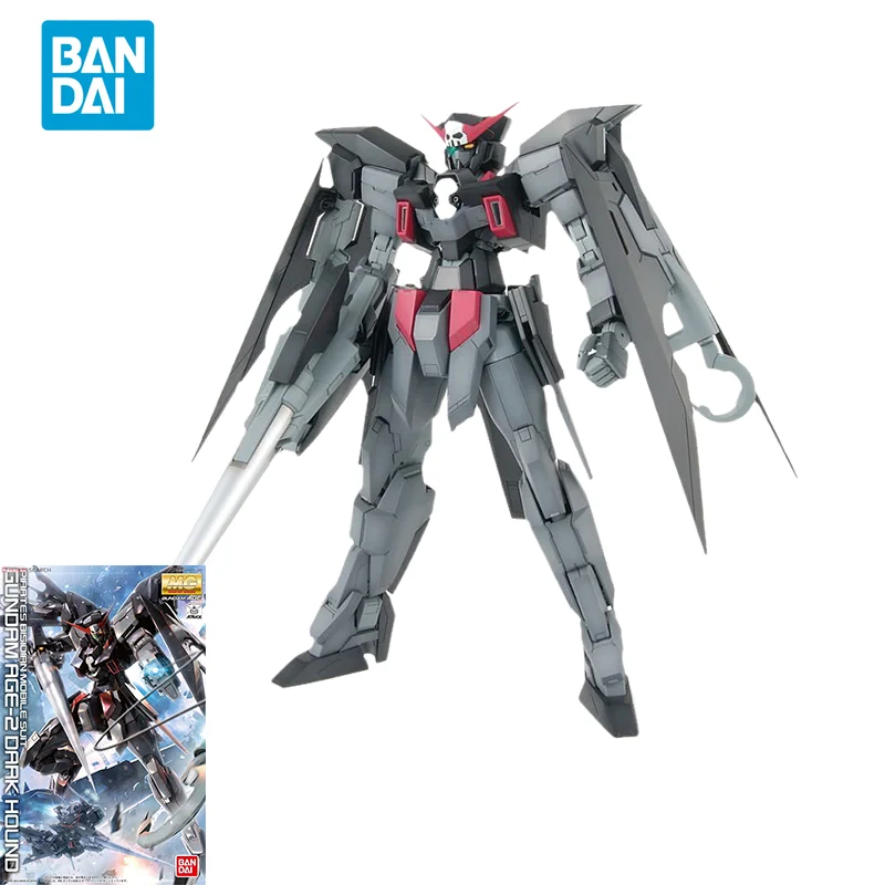 Bandai oryginalny GUNDAM Model postaci z Anime MG 1/100 GUNDAM AGE-2 DARK HOUND figurka montaż zabawki modele prezenty dla dzieci