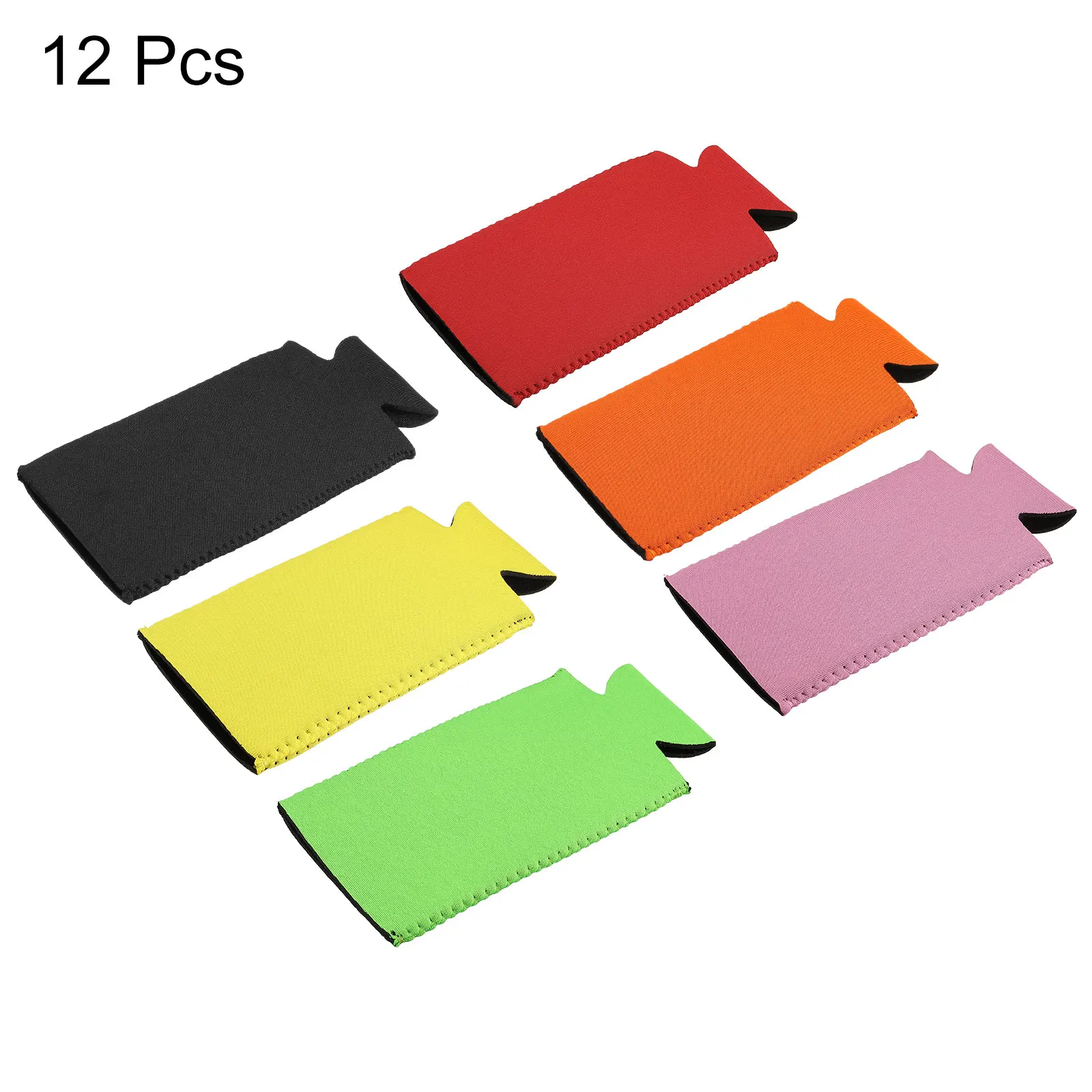 

12Pcs Cup Cover Beer Sleeves Camping Can Soda Cover Neoprene Drink Cooler Bottle Outdoor Sleeve for 12oz Slim Cans Bottles