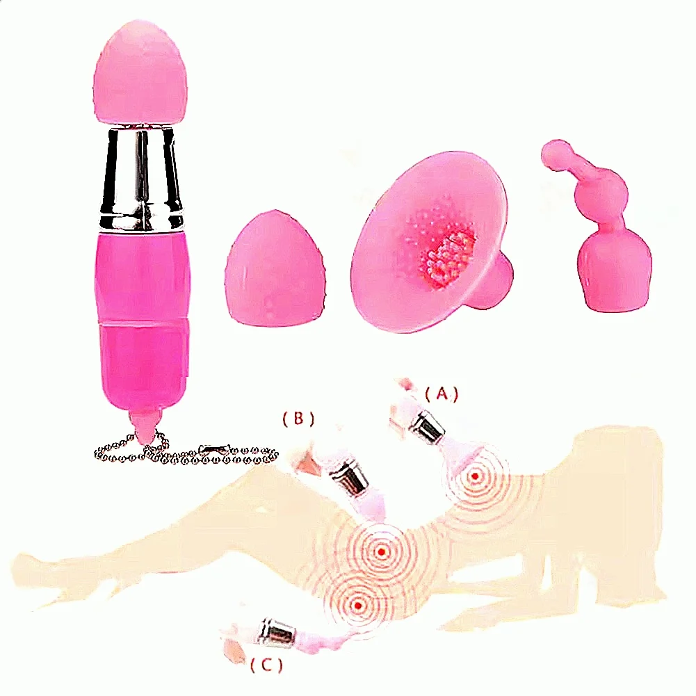 ミニバイブレーターセット クリトリスと乳首の刺激用マッサージ器 口で舐めるような弾丸型バイブレーター 女性向けアダルトグッズ