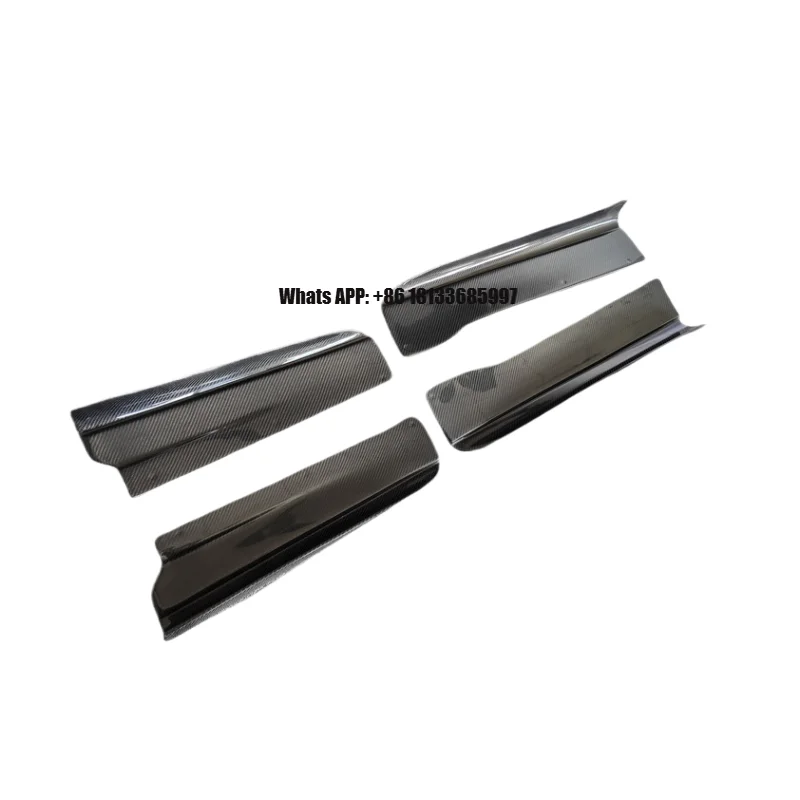 

For Ferrari F430 Upgrade Style Carbon Fiber Side Skirts with Extended Four Piece Body Kit