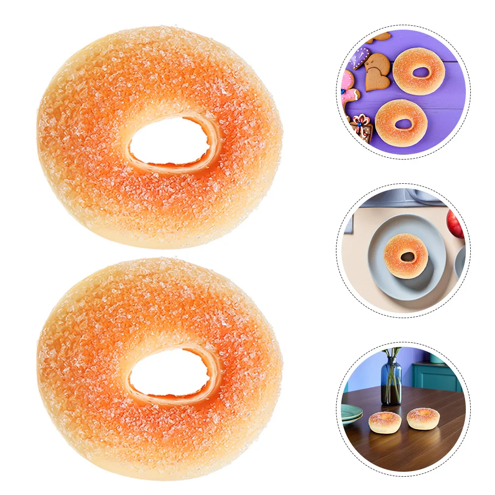 

6Pcs Artificial Donuts Realistic Faux Doughnut Decoration Dining Table Bakery Shop Photography Props High Simulation Food