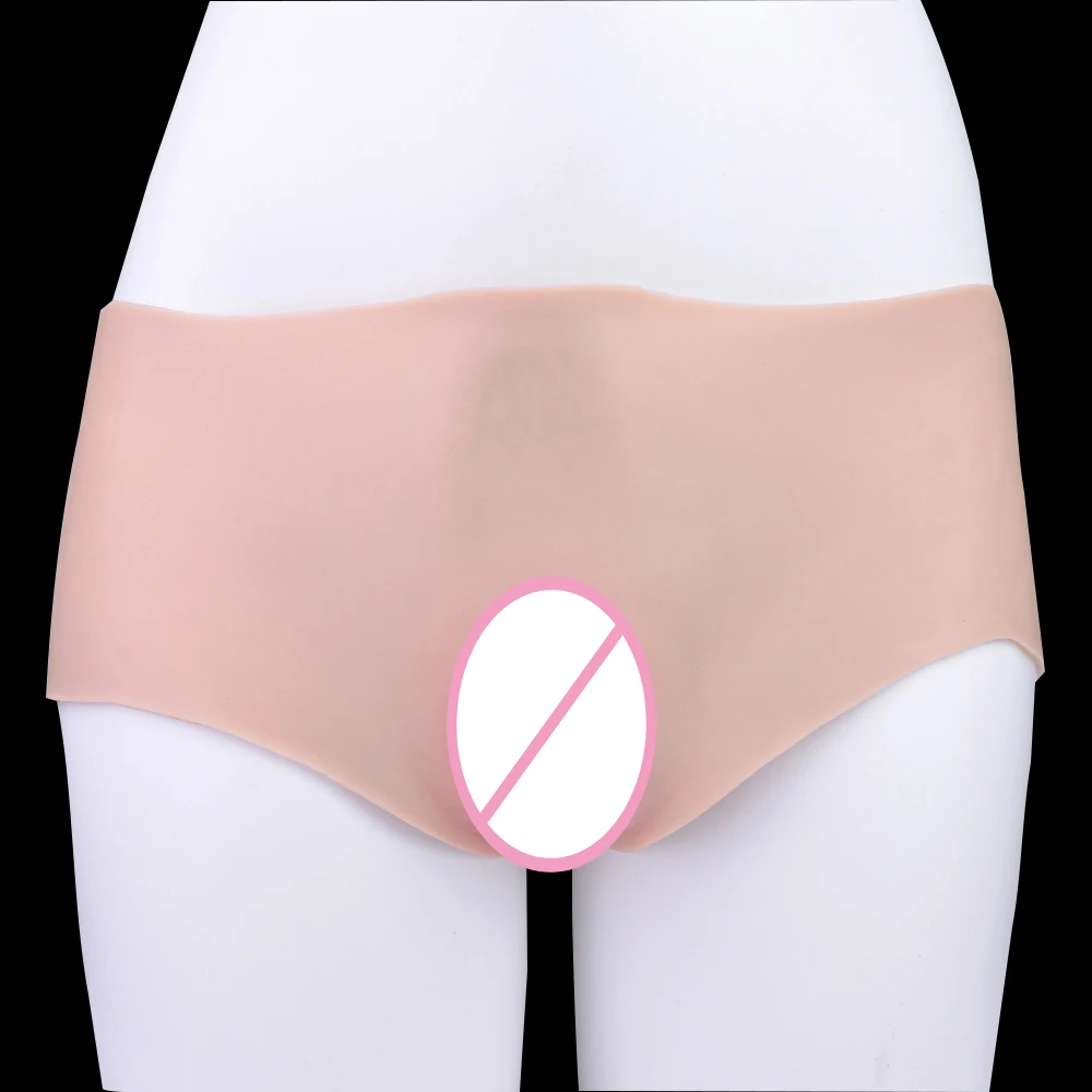 Skin-Feel Silicone Male Crossdressing Panty Ultra Lifelike Insertable Vagina with Realistic Clitoris Penis Hidding Pants 18+ Toy view 5