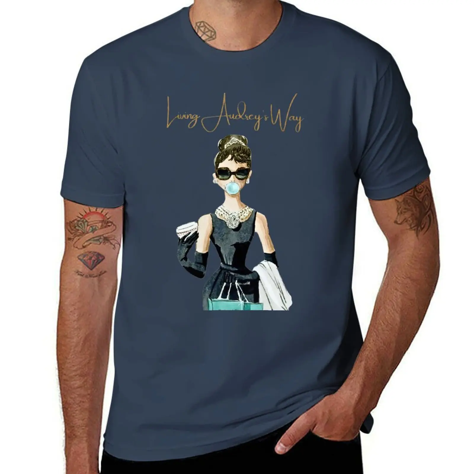 

Living Audrey's way T-Shirt t shirt for man man t shirt luxury T-Shirt