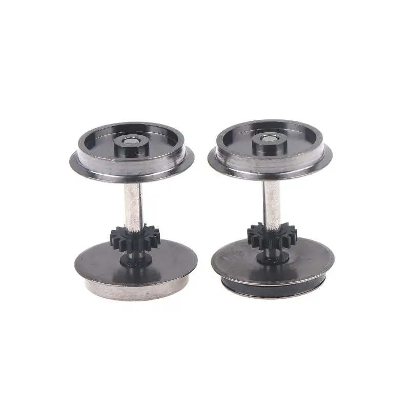 2pc Set of HO Scale DC Wheels for Model Railroad Trains 1:87 Gauge Upgrade DIY Accessory