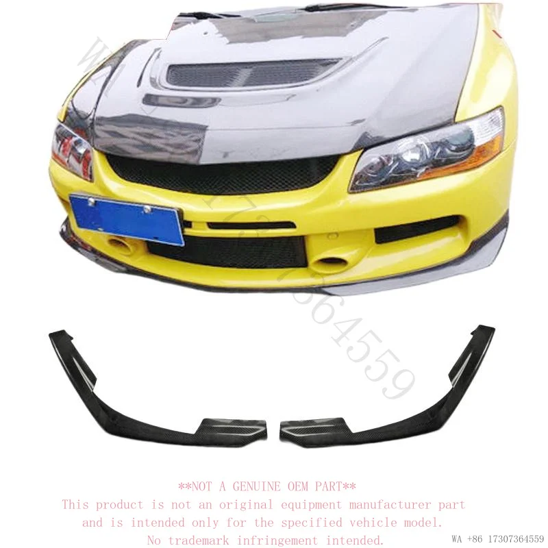Suitable for Mitsubishi Evolution carbon fiber modification, EVO 8 and 9 front lip kit, JP style, two-piece front bumper lower l