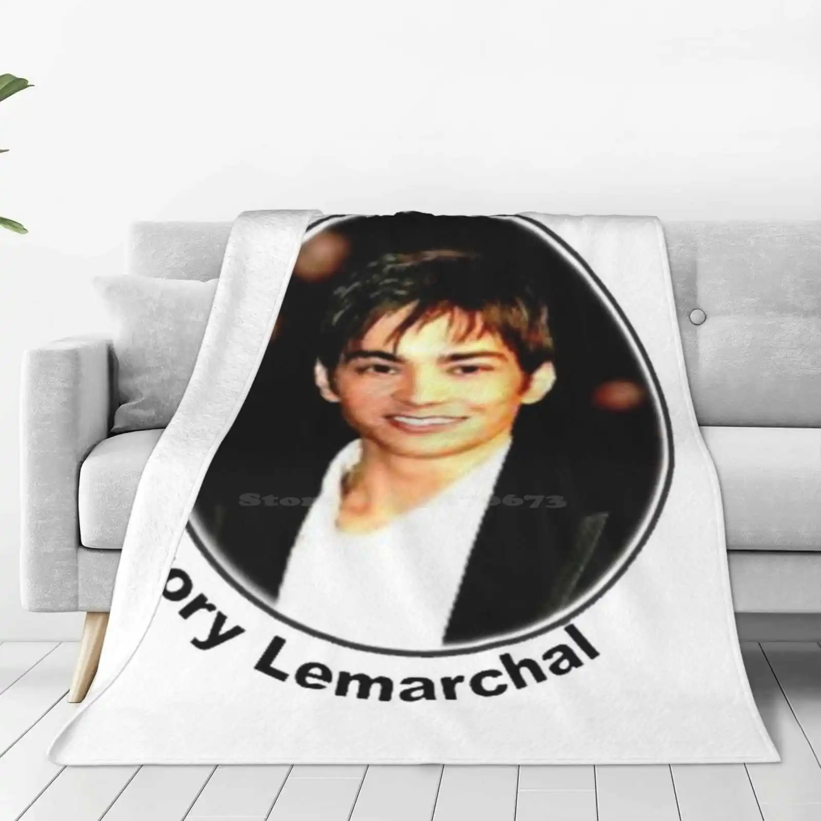 Gregory Lemarchal Super Warm Soft Blankets Throw On Sofa/Bed/Travel Gregory Lemarchal Tribute Star Academy Dead Singer France