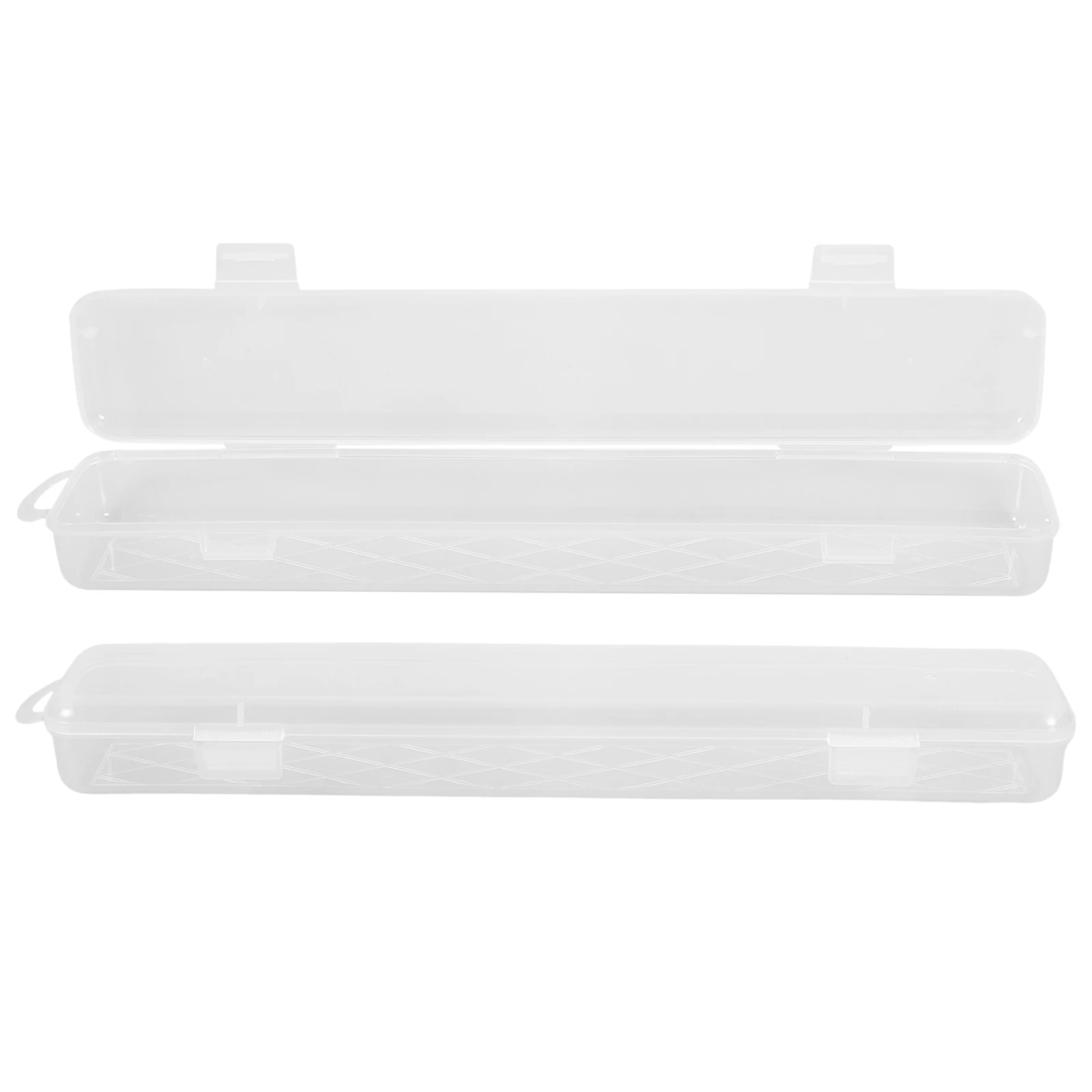 

2 шт. коробка для хранения кистей пустой пенал прозрачные футляры для ручек пластиковые дорожные подарочные коробки для шариковых ручек коробка для хранения канцелярских принадлежностей