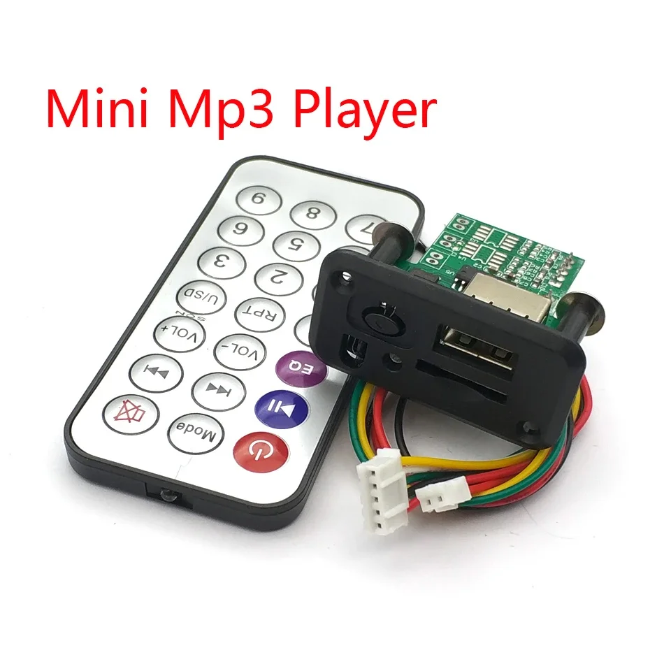 Mini 12V MP3 Audio Decoder Board Lossless Decoding MP3 Player Stereo Two-channel Audio Output Support TF Card U Disk