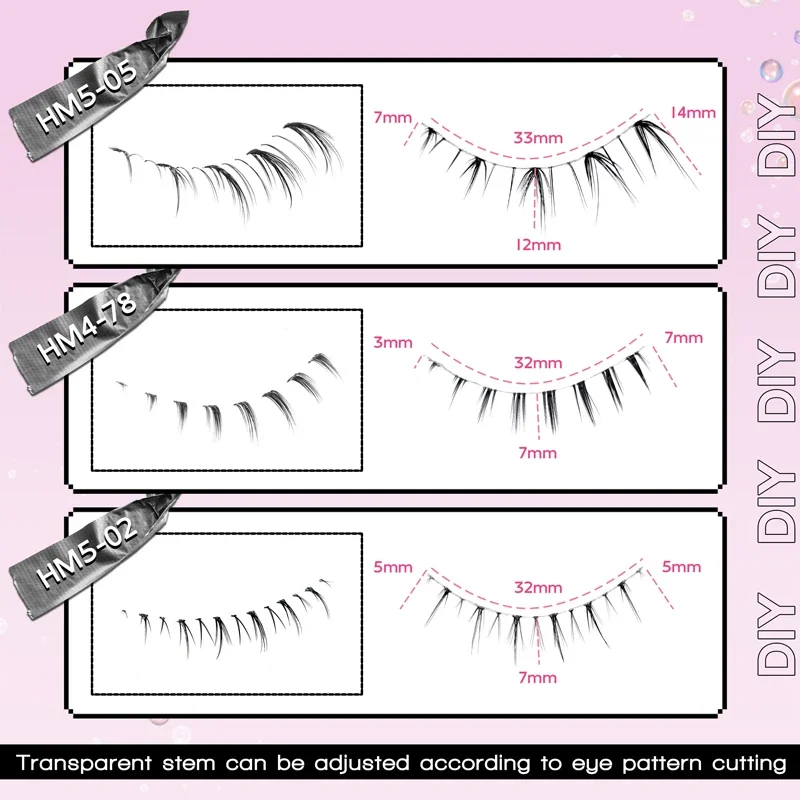 VIPUDA Lower Eyelashes&Upper Eyelash 5/10Pairs Natural Extension False Manga Korean Styly Bottom Lashes Daily Makeup