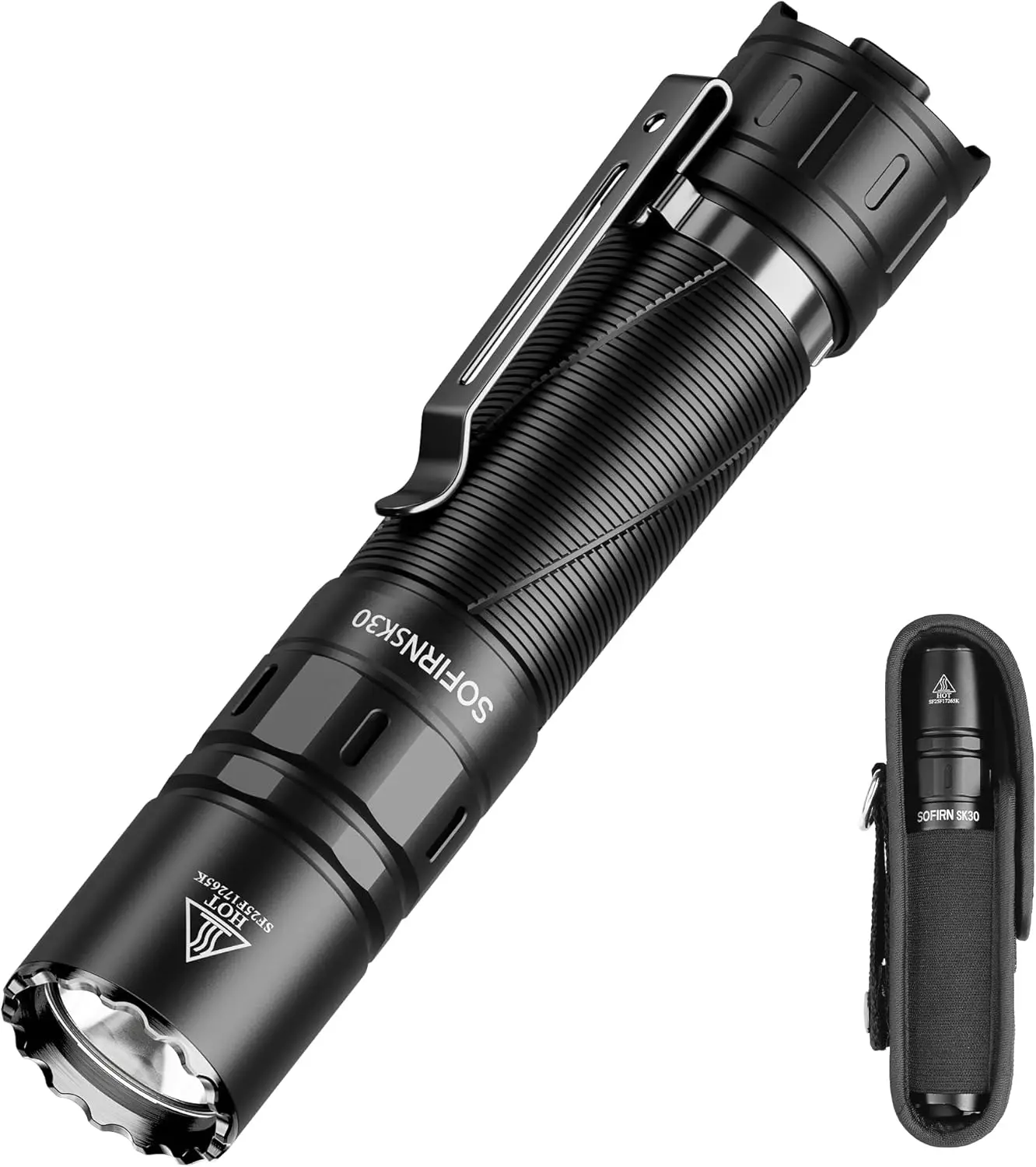 

3000 Lumens Tactical Flashlight Rechargeable, Dual Tail Switches 6 Modes, IPX8 Waterproof LED for Emergency, Work, Outdoor & EDC