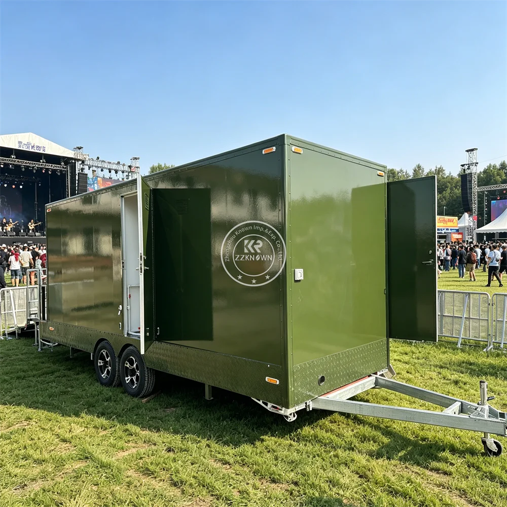 Heavy Duty Mobile Toilet Construction Site Portable Bathroom Cabin Trailer Commercial Mobile Restroom Trailer for Public Events