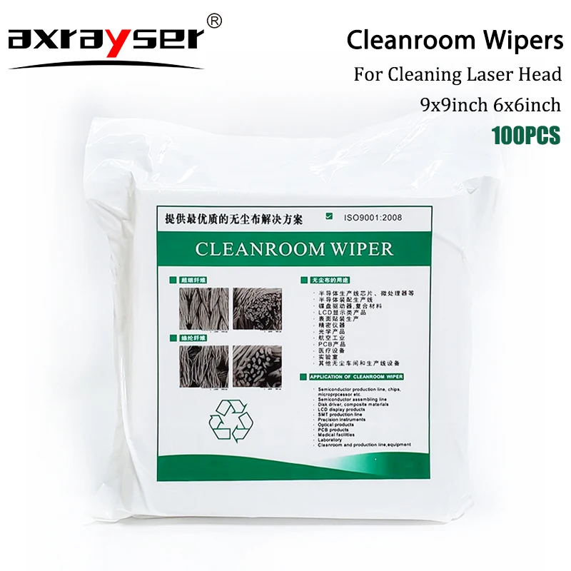 Cleanroom Wiper ผ้าไม่ฝุ่น 100 ชิ้น 3009 อุตสาหกรรมฝุ่นฟรีกระดาษสําหรับทําความสะอาดรูปแบบเครื่องพิมพ์เลเซอร์เลนส์