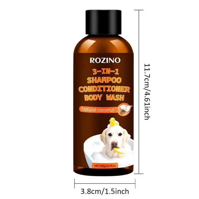 Dog Wash 3-in-1 Coconut Shampoo and Conditioner Plant-Based Organic Tearless Moisturizer Dog Shampoo and Conditioner Carpet