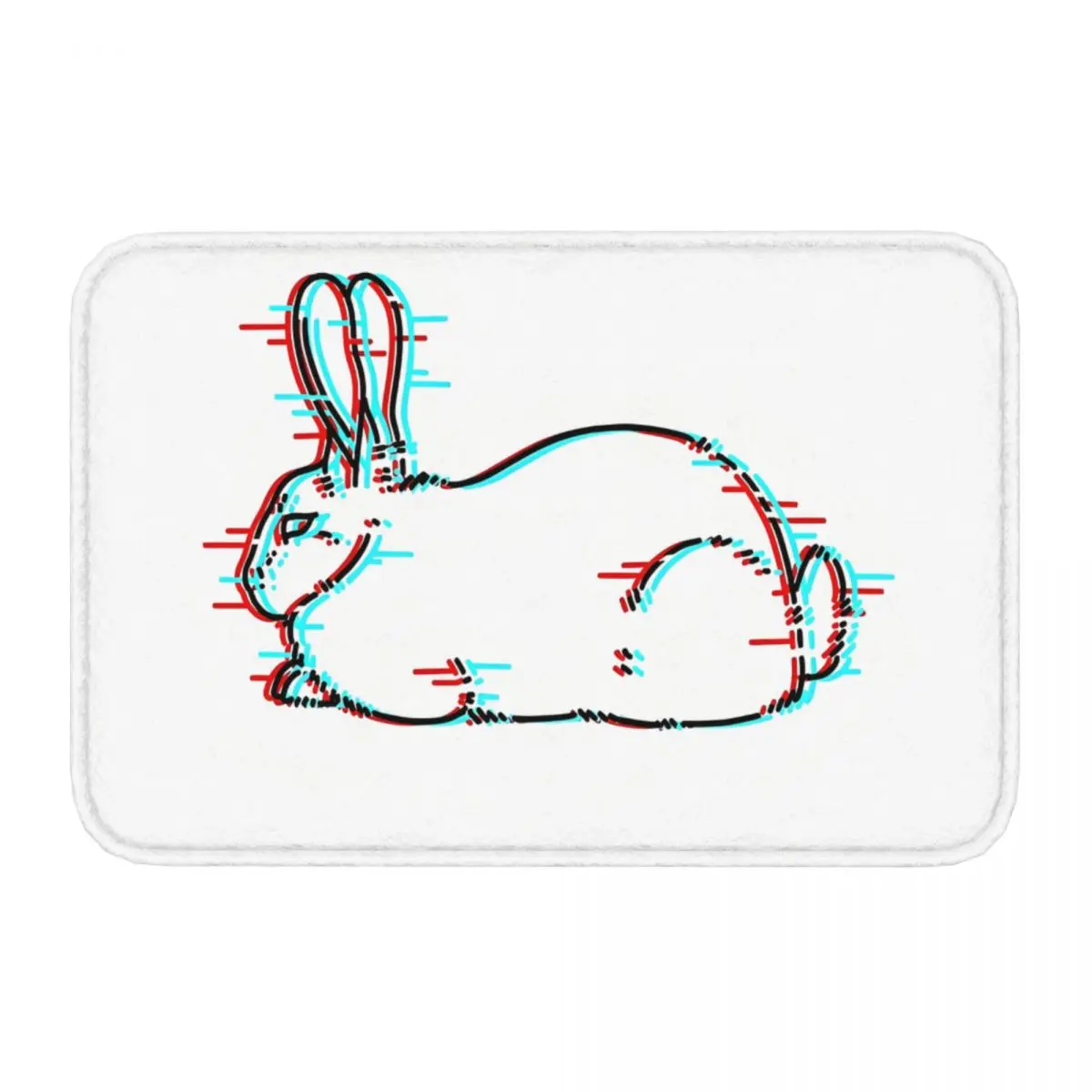 3D Three Dimensional Simulation Anti-Slip Doormat Living Room Mat Beveren Bunny Rabbit Balcony Carpet Welcome Rug Bedroom