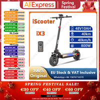 iScooter iX3 EScooters 800W Motor 48V10Ah Battery Smart APP Link Electric Scooter Adults 10inch Tubeless Off-Road Tire E-Scooter