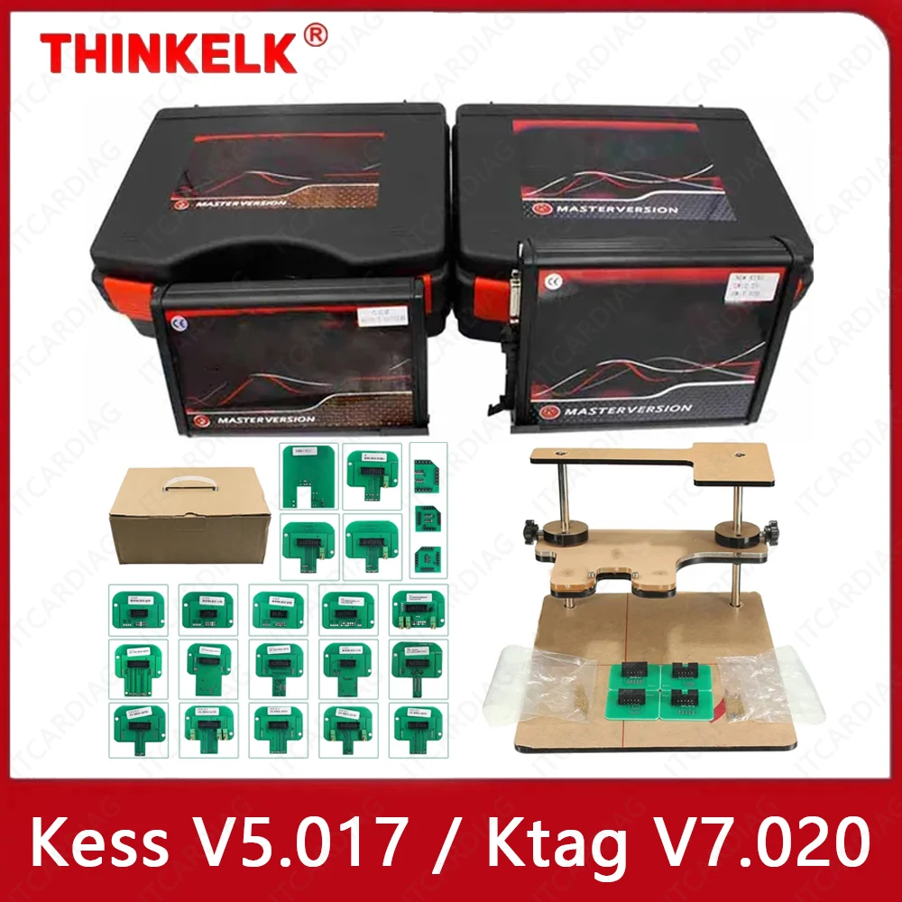 

Online EU Red Kess Ksuit V2 V5.017 Ktag V7.020 ECU Tool Unlimited Online OBD2 Tuning ECU Programmer with BDM Frame 22pcs Adapter