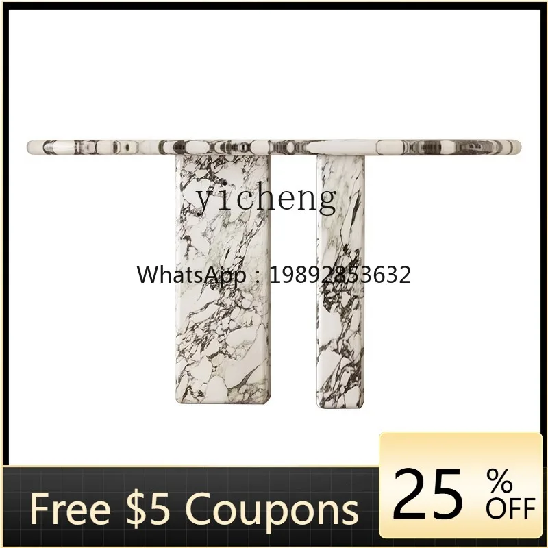 

U6 marble entrance table entrance hall against the wall French light luxury small apartment entrance table storage