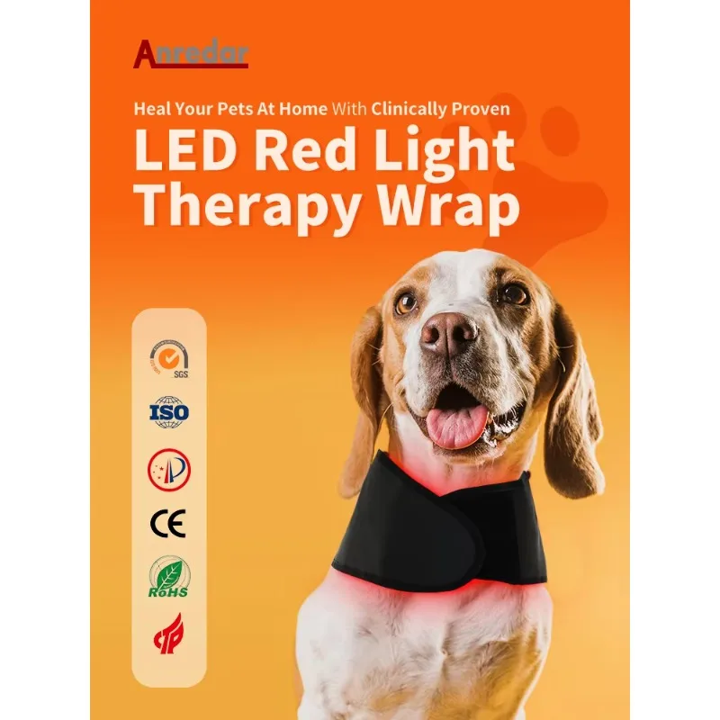 Dog Cat Arthritis Red Light Therapy Infrared Wrap 850nm Led Therapy Light Pad for Animal Care and Supplies
