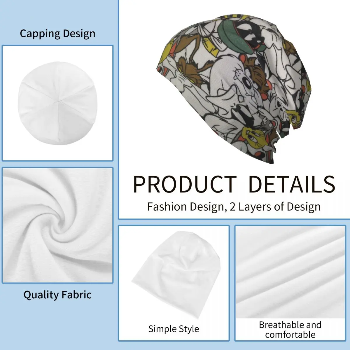 لوني فرقة تصميم Skullies Beanies القبعات الدافئة الخريف الشتاء في الهواء الطلق قبعة محبوك قبعات بونيه للرجال النساء الكبار