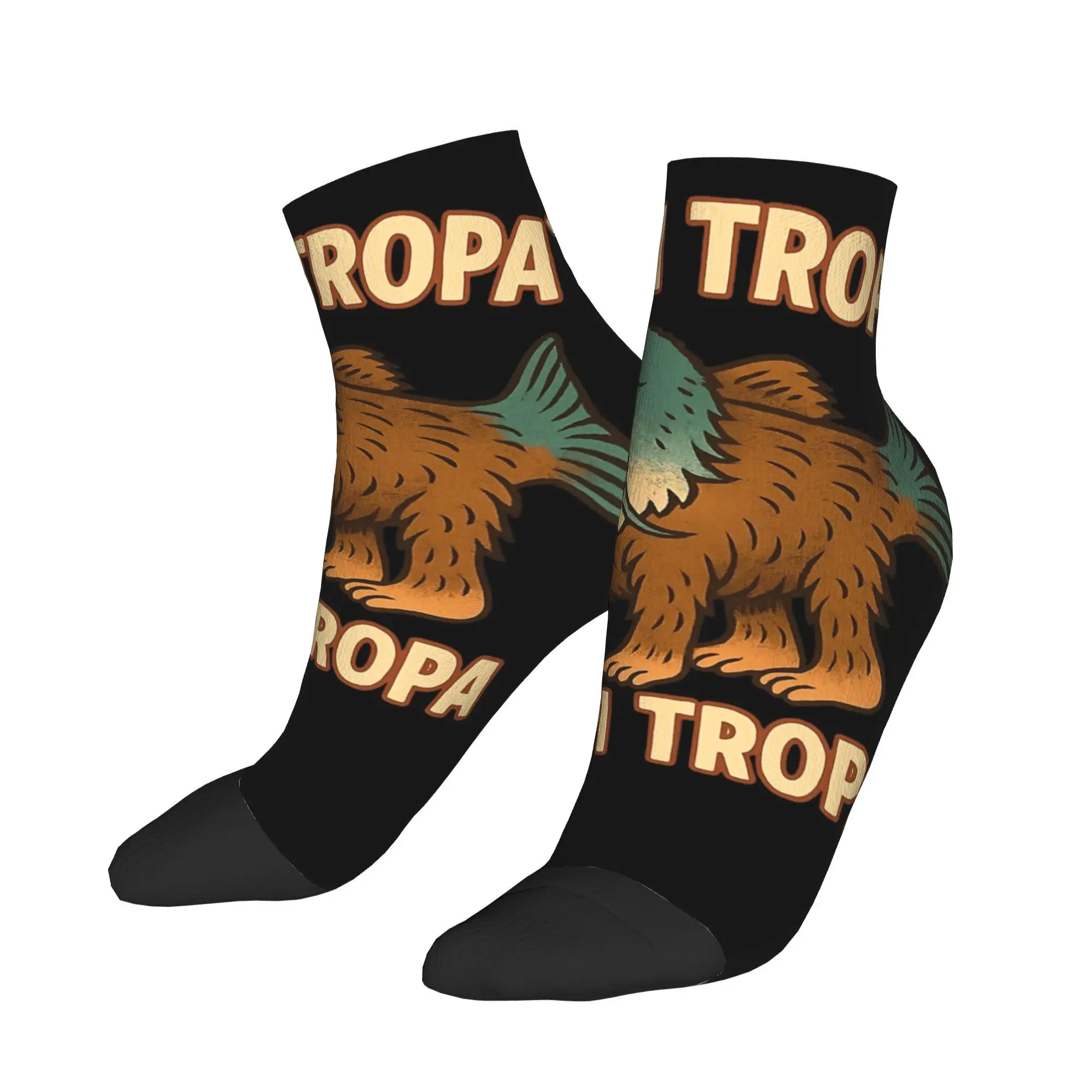 

Tripi Tropa Funny Catfish Meme Italian Brainrot Socks Graphic Stockings Anti Skid Men Socks Spring Vintage Running Sports Socks