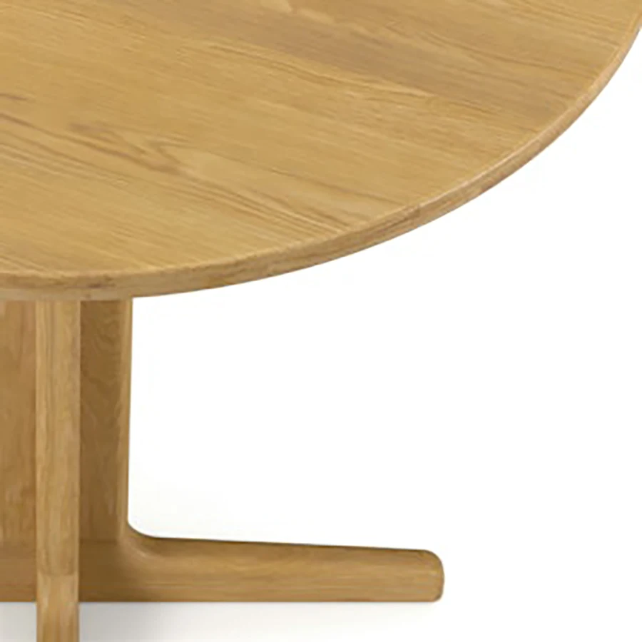 #High Quality Scandinavian Minimalist Light Oak Round Center Table for Modern Living Room and Studio Coffee Table