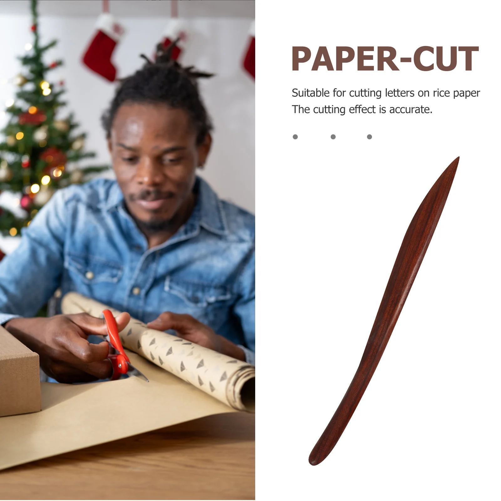 خشب الصندل الأحمر شوان الة قطع الورق فتاحة الرسائل الخشبية للأظرف مكتب التموين المحمولة أداة فتح البريد الحرفية اليدوية #1