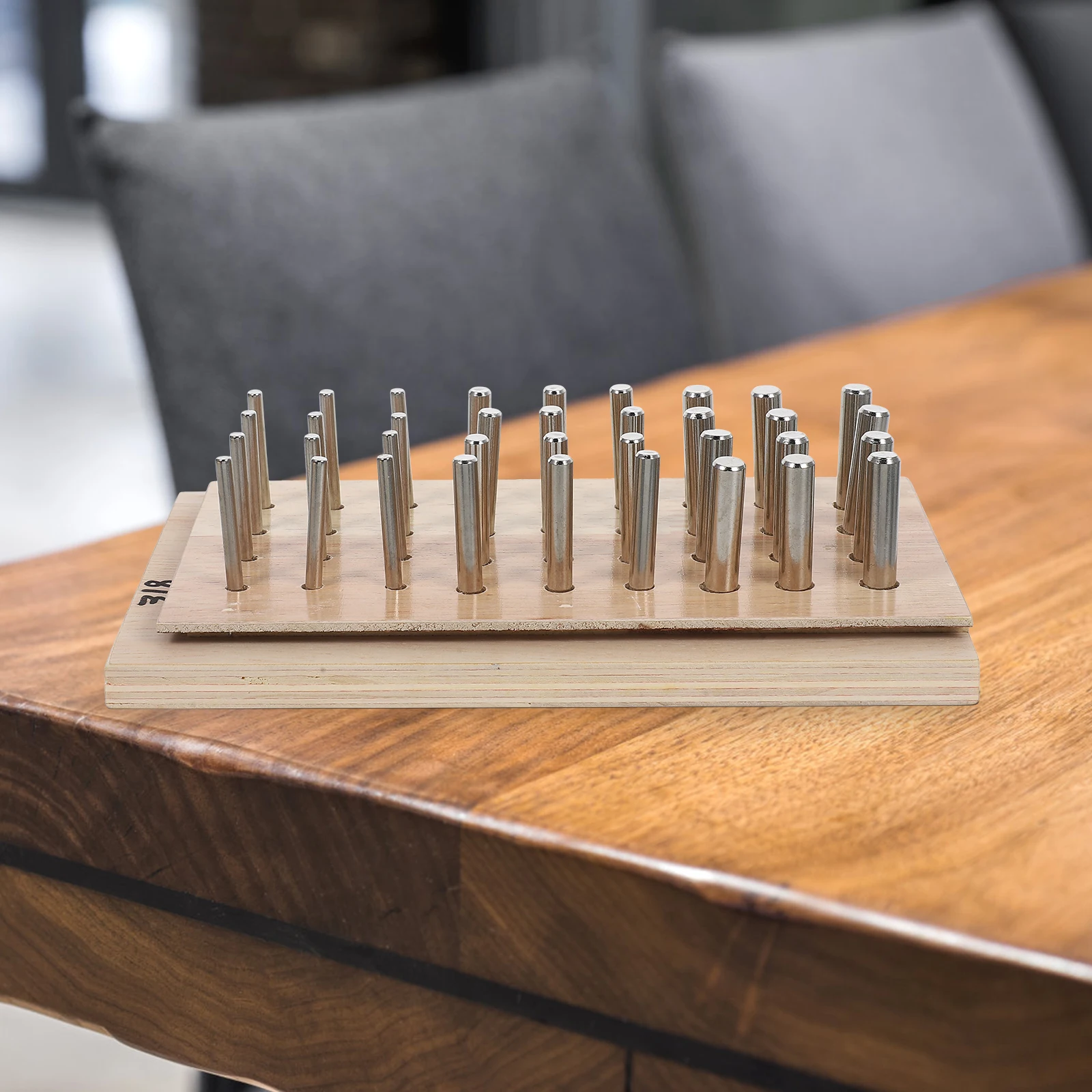 

Wooden Peg Board 24 Holes Finger Rehabilitation Training Device For Hand Eye Coordination Dexterity Strengthener Home Hospital