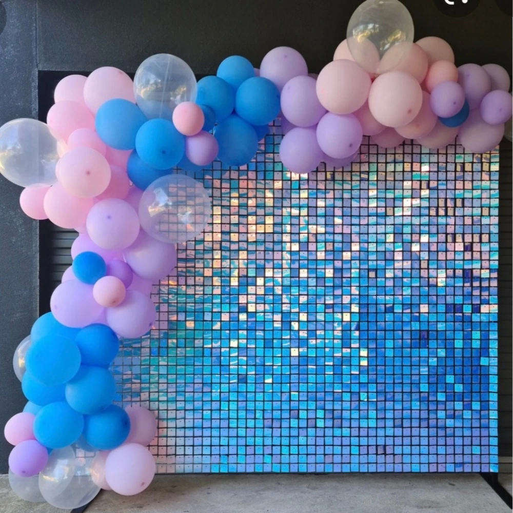 

12/16/18pcs Wedding Party Glitter Curtain Decoration Decorative Shimmer Sequins Backdrop for Anniversary Christmas Party Decor