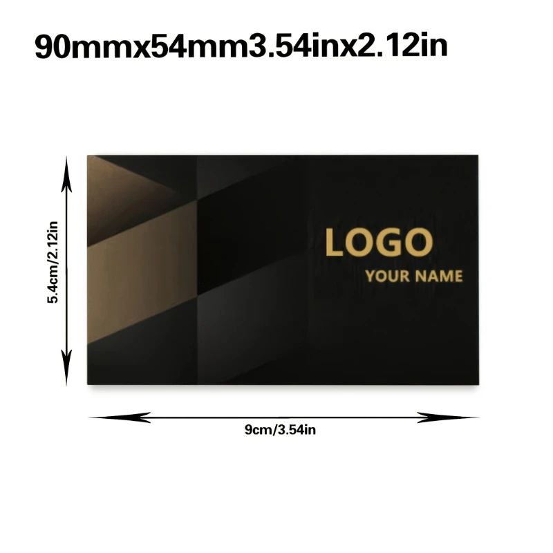 

200pcs Custom Gold Foil Business Cards Copper Plate Paper Personalized Print Luxury Name Card for Office