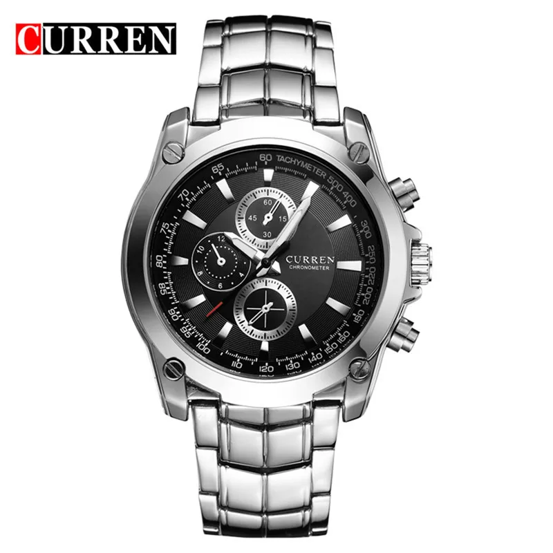 CURREN  8025 Men\'s Watch Quartz Men\'s Watch Waterproof Business Leisure Steel Band Watch