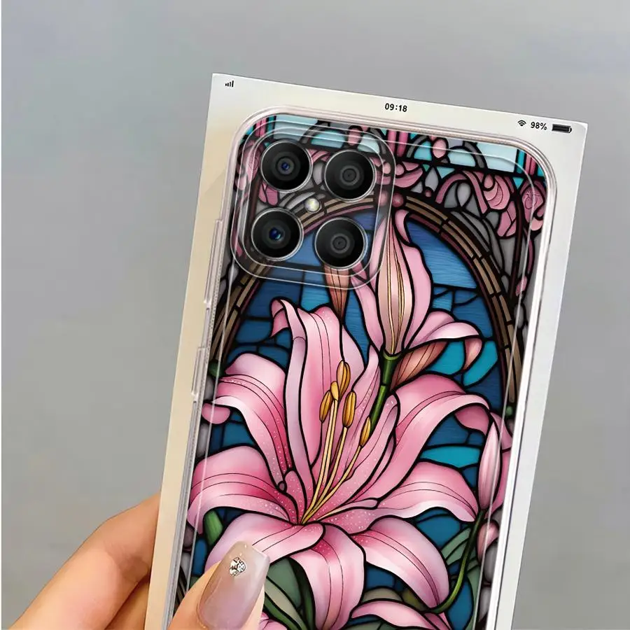 Colorful Window Flowers Soft Phone Cover Case for Honor X9b X8b 90 Lite X8 X9a X7b X8a