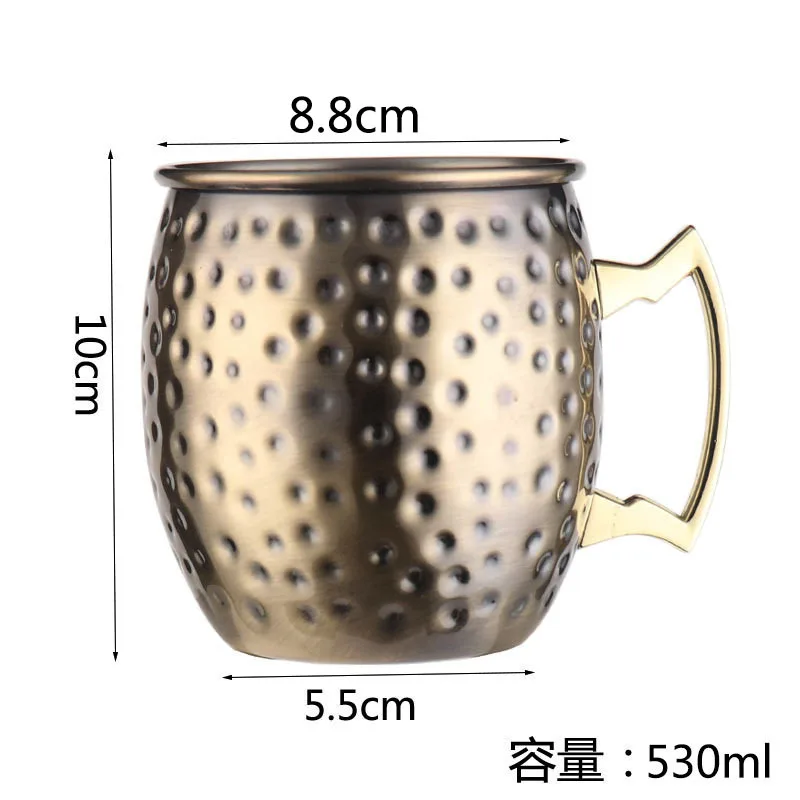 Steel Moscow Mule Mug Plated Beer Wine Cup Cocktail Mug With Handle