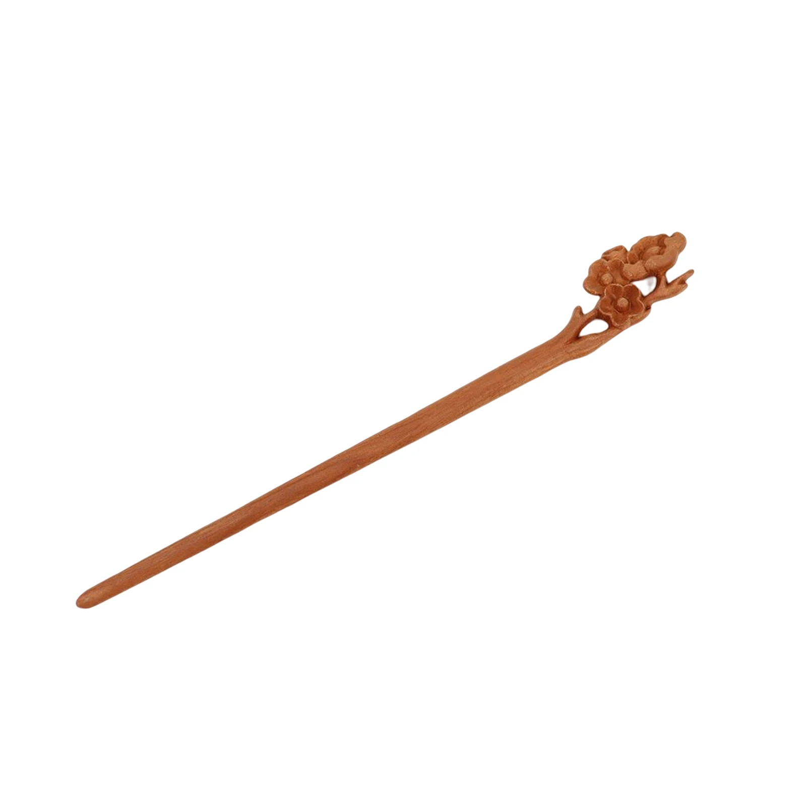 Simple Peach Wood Hairpins Fine Workmanship and Temperamental Suitable for Girl Women Lover