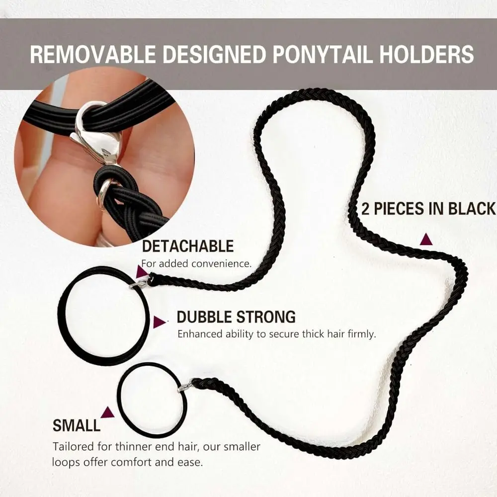 New Elastic Ponytail Holders Versatile Soft Elastic Hair Ties Damage Free Braided Durable Hair Ropes for Sports