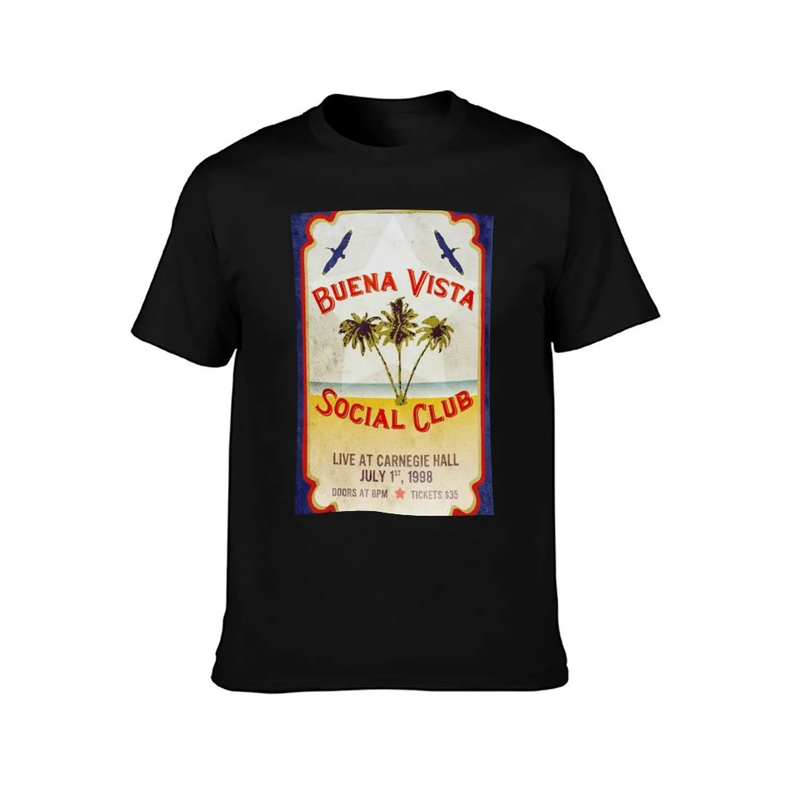 Buena Vista Social Club Movie Poster T-Shirt Casual Holiday Short Sleeve Tee T-Shirt
