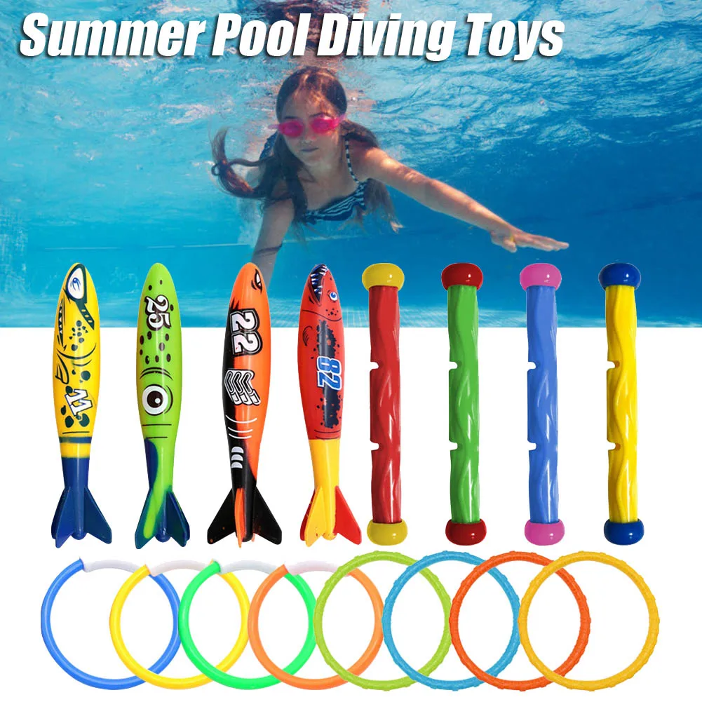 

Kids Summer Shark Rocket Diving Toy Swimming Pool Dive Game Water Fun Games Pool Toys Baby Water Educational Bath Toys Gifts